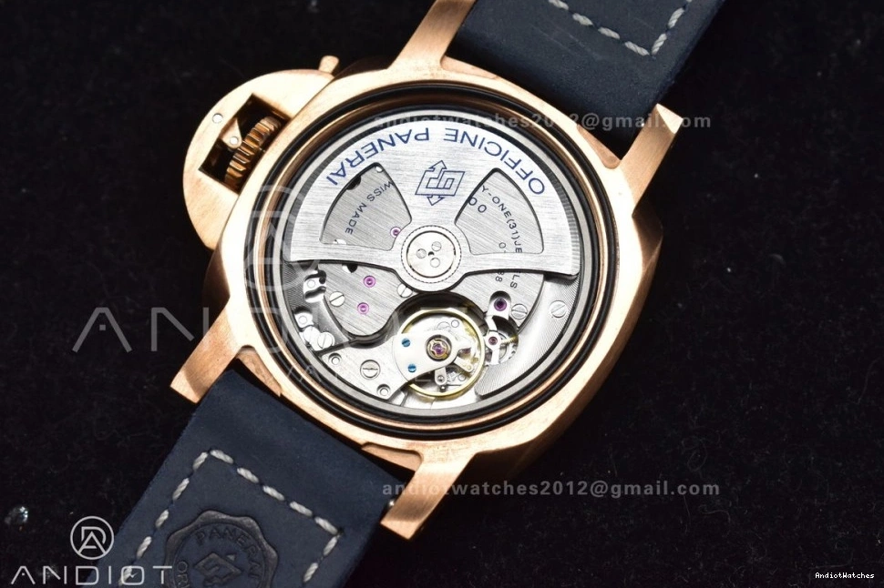 974 Blue Strap Bronzo P.900 Best Breathable Calfskin on PAM1074 VSF W Dial Blue Clone Edition 1:1 0112